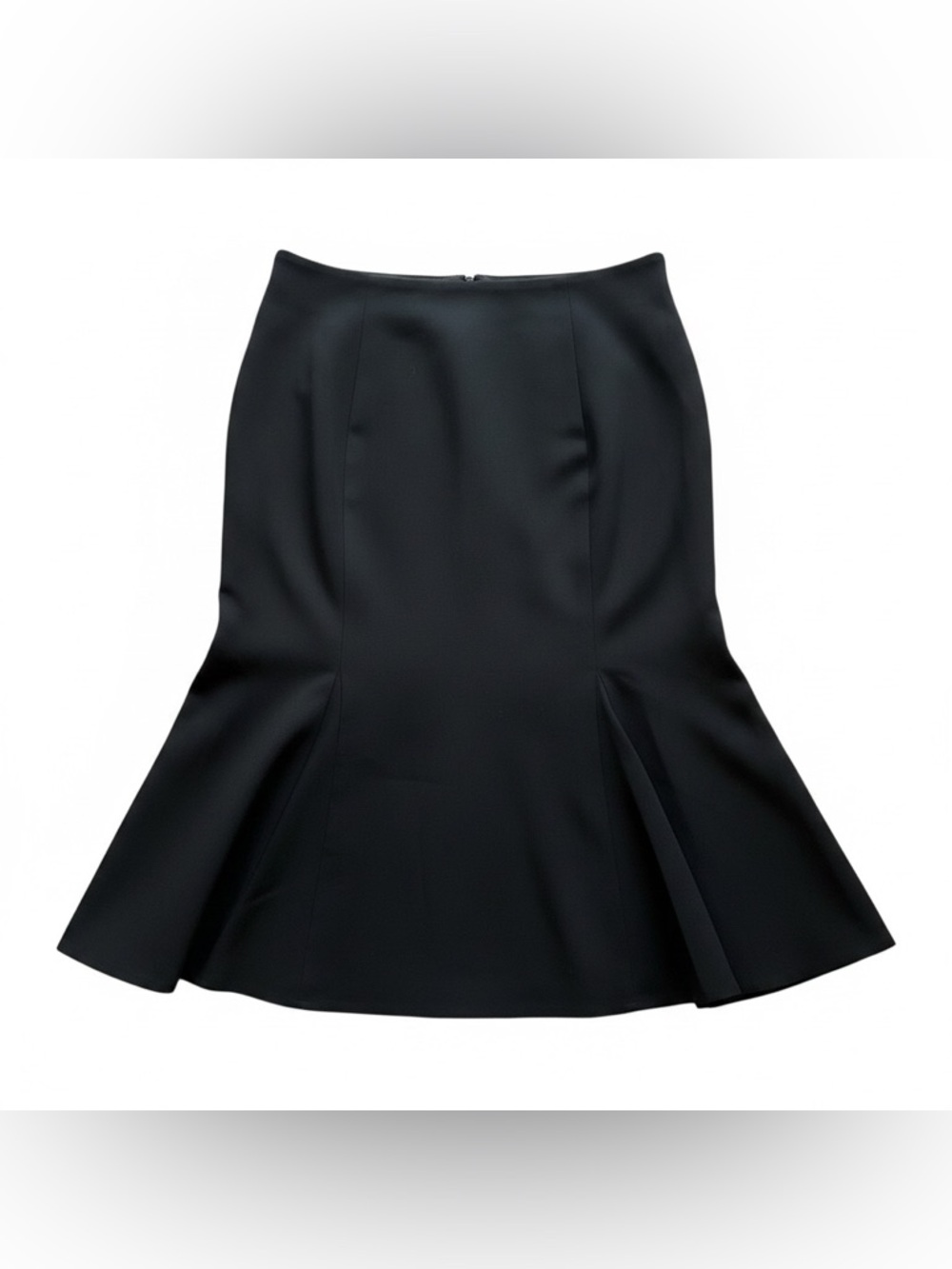 Inc International Concepts Black Flared Hem Tulip/Mermaid Midi Skirt